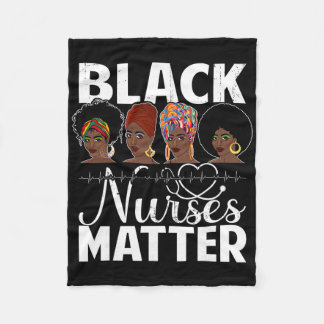 Black Nurses Problem - African American Afro Nurse Fleecedecke