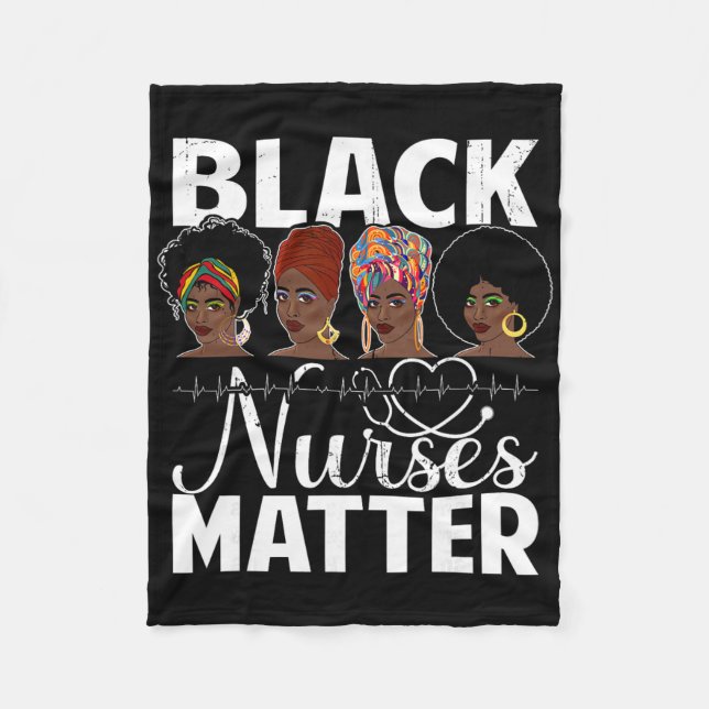 Black Nurses Problem - African American Afro Nurse Fleecedecke (Vorderseite)