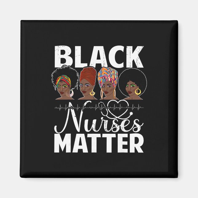 Black Nurses Problem - African American Afro Nurse Magnet (Vorne)