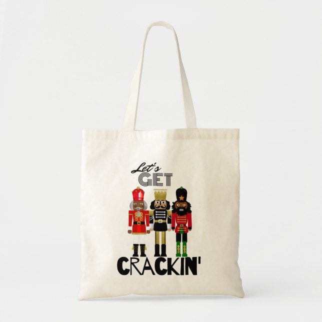 Black Nutcracker "Crackin" Tote Bag Tragetasche (Vorne)