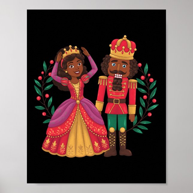 Black Nutcracker Sugar Plum Fairy Kwanzaa African Poster (Vorne)