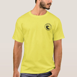 Black Ocean Wave Circle Design Jones Beach T-Shirt