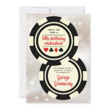 Black Off White Poker Chip Las Vegas Geburtstag