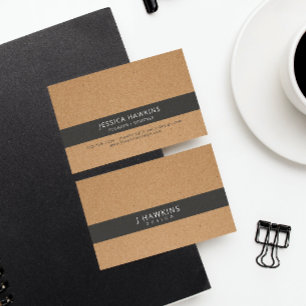 Black Olive ・ Elevate Kraft Paper Minimalistisch Visitenkarte