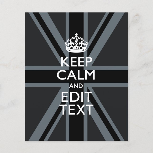 Black on Black Behalt Calm und Ihre Text Union Jac Flyer (Vorne)