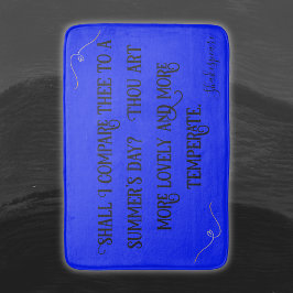 Black on Blue Shakespeare soll ich vergleichen.. | Badematte