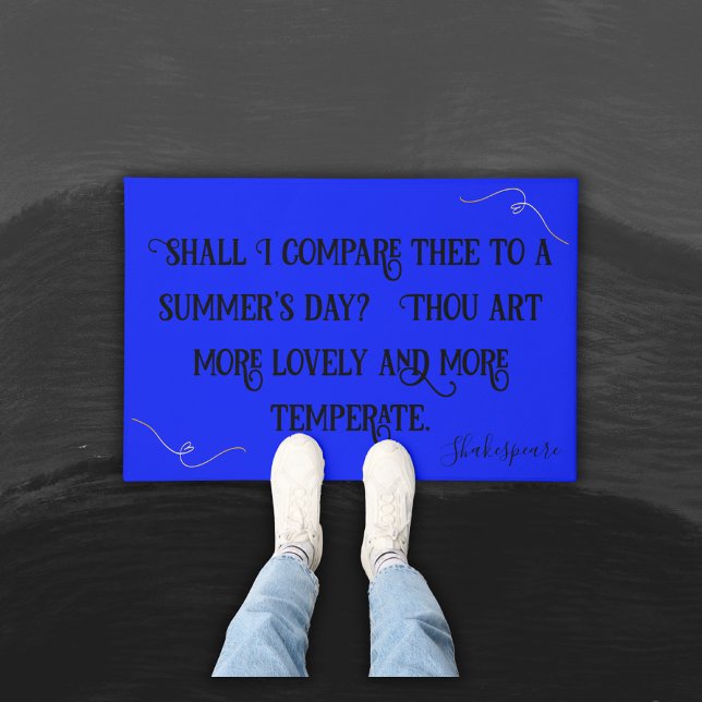 Black on Blue Shakespeare soll ich vergleichen.. | Fußmatte (Von Creator hochgeladen)
