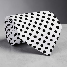 Black on White Mini Polka Dots Necktie Krawatte