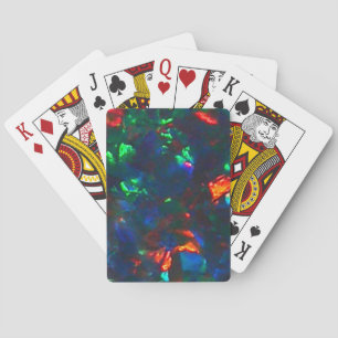 Black Opal Fire Red Green Designer Playing Cards Spielkarten