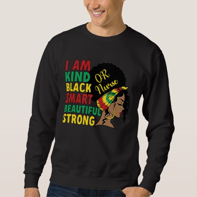 Black Operating Room Nurse African American OR Nur Sweatshirt (Vorderseite)