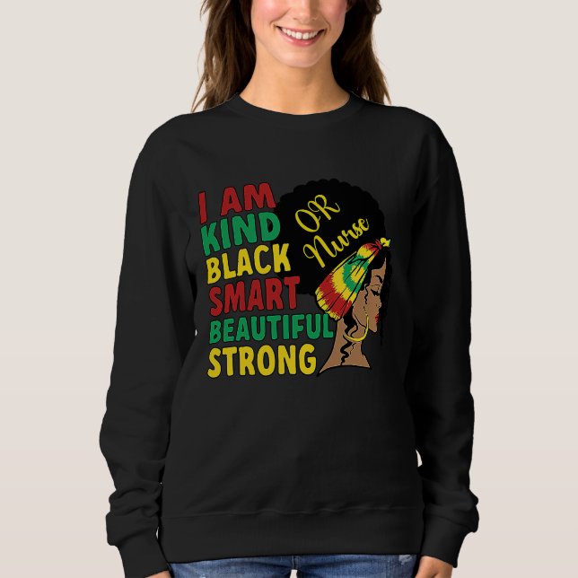 Black Operating Room Nurse African American OR Nur Sweatshirt (Vorderseite)
