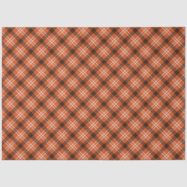 Black & Orange Gingham Tissue Paper Seidenpapier