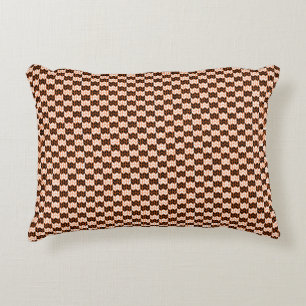 BLACK ORANGE KARO STRICK Akzent Kissen