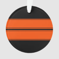 Black Orange Muscle Car Ornament