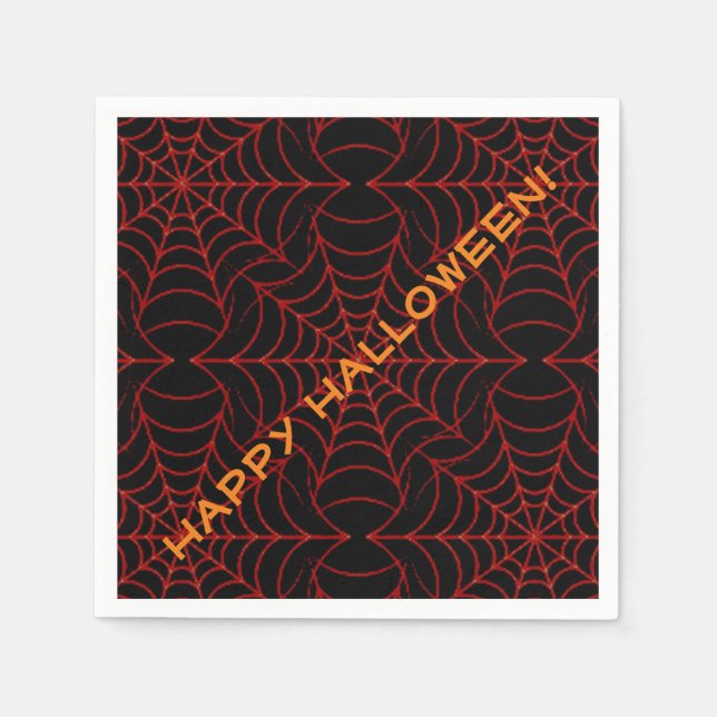 Black & Orange Spirit Webmuster Napkins Serviette (Vorderseite)