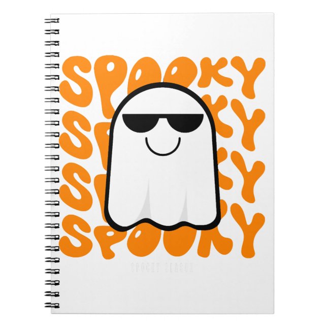 Black Orange Spooky Halloween Notizblock (Vorderseite)