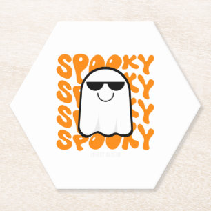 Black Orange Spooky Halloween Untersetzer