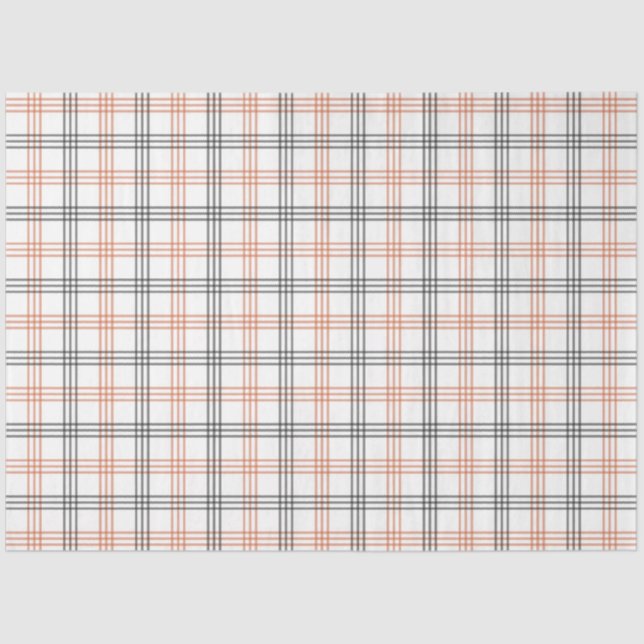 Black & Orange Striped Tissue Paper Seidenpapier (Vorderseite)