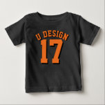Black & Orange Toddler Sports Jersey Design Baby T-shirt<br><div class="desc">Black & Orange Toddler Sport Jersey Design ・ Toddler Fleece Pullover Hoodie Sweatshirt</div>