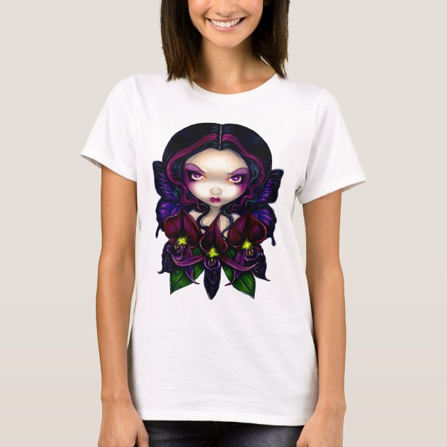 Black Orchid Fairy Gothic Blume Shirt (Vorderseite)
