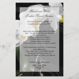 Black Orchid Flyer, Hochzeitsprogramm, Menü oder a
