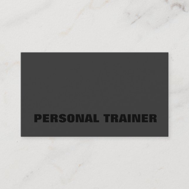 Black Out Personal Trainer Fitness Sport Visitenkarte (Vorderseite)