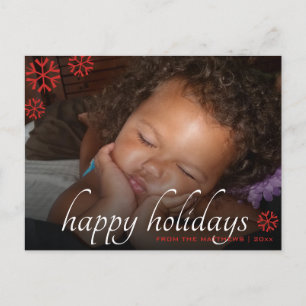 Black Overlay Red Happy Urlaub Ihr Foto Postkarte