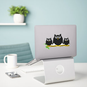 Black Owls Design Aufkleber