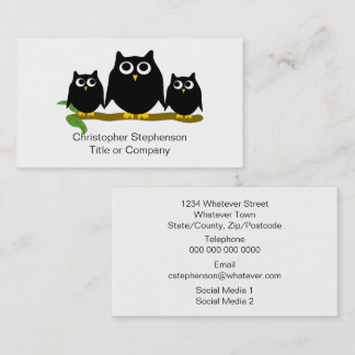 Black Owls Design Visitenkarte