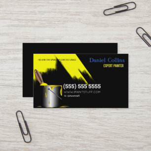 Black Painter Brush Business Card Visitenkarte