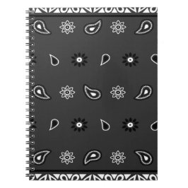 Black Paisley Bandana Birthday Hip Hop Rap Scarf Notizblock