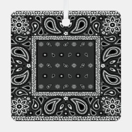 Black Paisley Bandana Birthday Hip Hop Rap Scarf Ornament Aus Metall