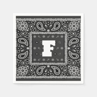 Black Paisley Bandana Birthday Hip Hop Rap Scarf Serviette
