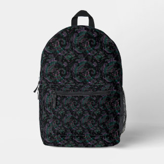 Black Paisley Bedruckter Rucksack