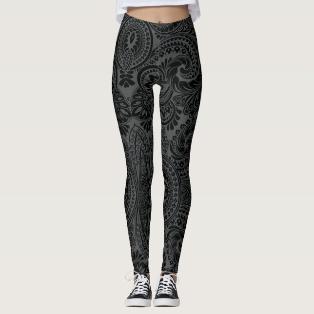 Black Paisley: Leggings (Vorderseite)
