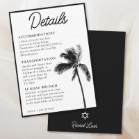 Black Palm Tree Bat Mitzvah Details Umschließungsk