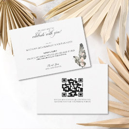 Black Palm Tropical Wedding Response Card RSVP Karte