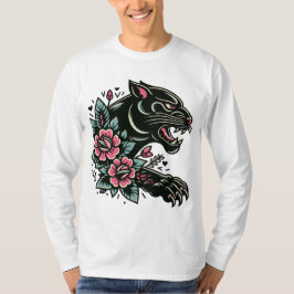Black Panther Blume T-Shirt