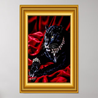 Black Panther Eleganz – Luxus-Wildtierkunst auf Re Poster