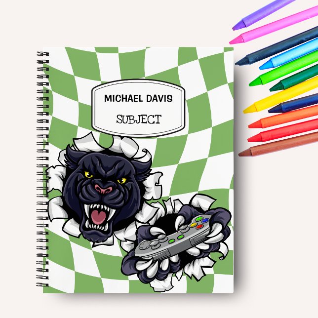 Black Panther Gamer mit einem Videogame Controller Notizbuch (Von Creator hochgeladen)