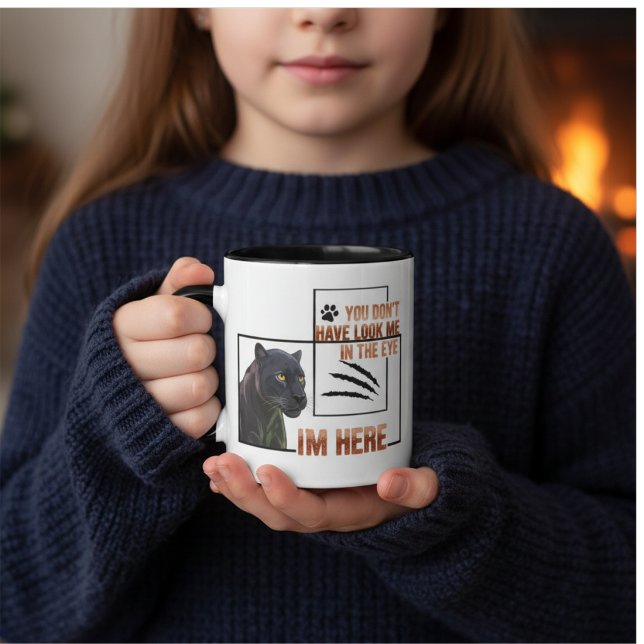 Black Panther Grafik "Ich bin hier" Tasse (Von Creator hochgeladen)