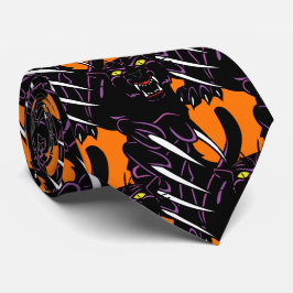 Black Panther Head Claws Sportfußball Necktie Krawatte