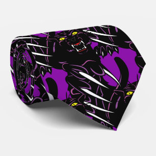 Black Panther Head Claws Sportfußball Necktie Krawatte