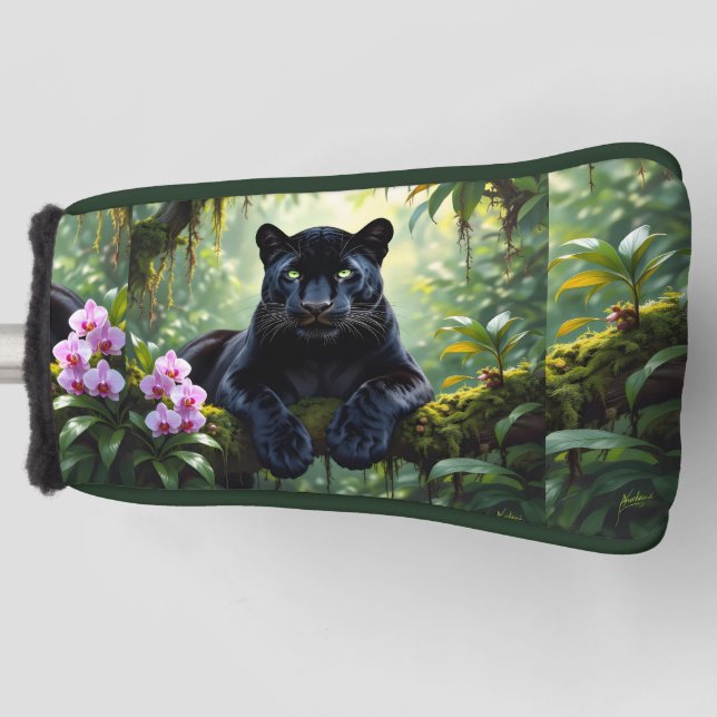 Black Panther in the Jungle Golf Headcover (Vorderseite)