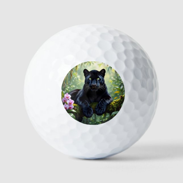 Black Panther in the Jungle Golfball (Vorderseite)