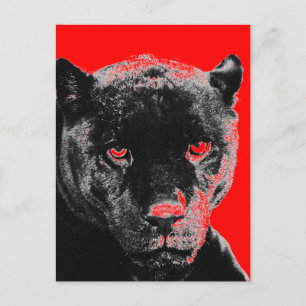 Black Panther Jaguar Postcard Postkarte