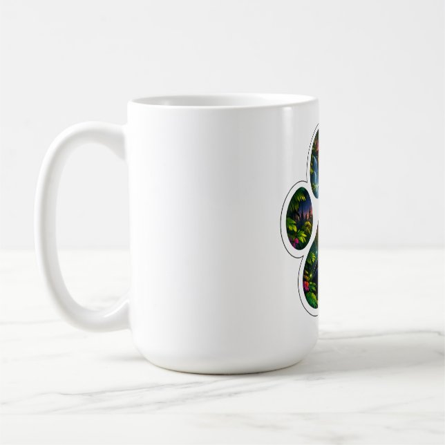 Black Panther Jungle Paw Design Kaffeetasse (Links)