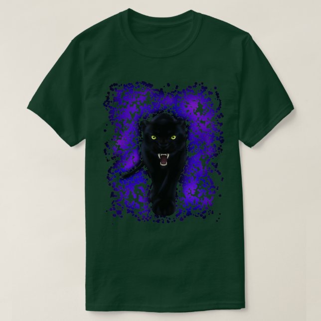 Black Panther Leopard Animal Print Women Men Kids T-Shirt (Design vorne)