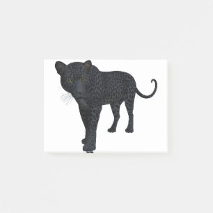 Black Panther Leopard Jaguar Cat Big Wildlife Post-it Klebezettel