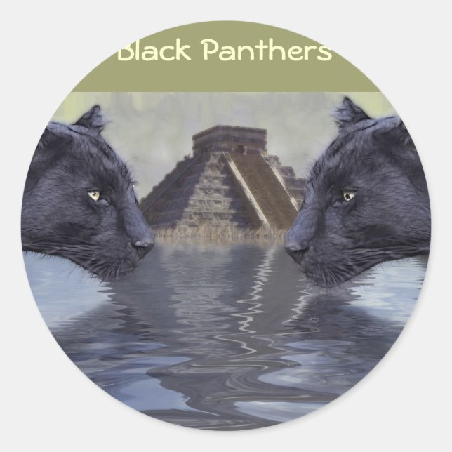 Black Panther Mexico Collection Runder Aufkleber (Vorderseite)